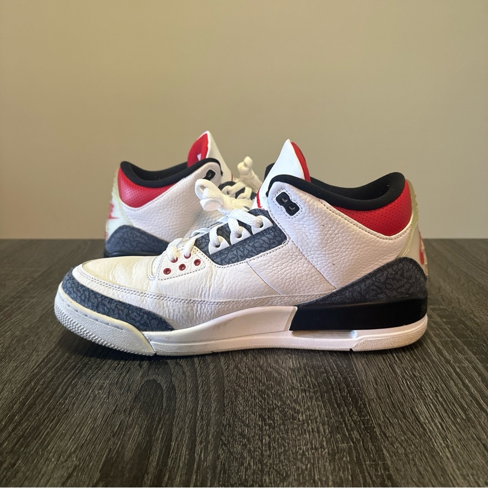 Size 13 - Jordan 3 Retro Denim SE Fire Red 2020 - Picture 4 of 9